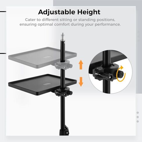 Microphone Stand Tray, Clamp-On Rack Holder For Streaming, Recording, Karaoke in Saudi Arabia