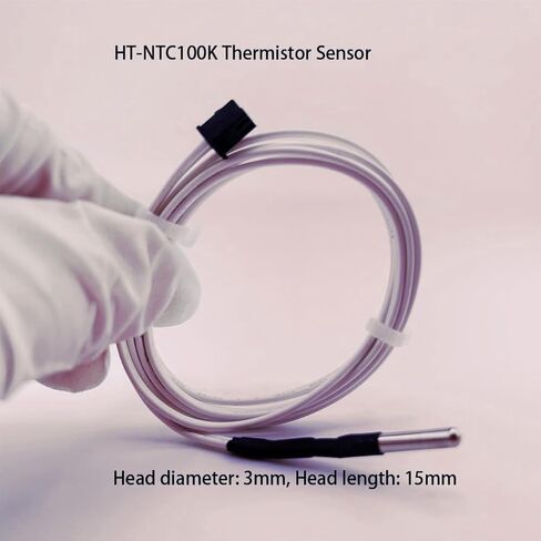 6-Packs HT-NTC100K 3D Printer Thermistor, Ender 3 Thermistor Upgrade NTC 100K 3950 Sensor 3x15, XH2.54 2Pin Compatible with Ender 3 v2, Ender 5,CR6 CR10 Series V6 Volcano 3D Printer Hotend. in Saudi Arabia