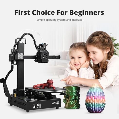 TRONXY Small High Speed 3D Printer, CRUX 1S Desktop Mini 3D Printer for Beginners, Proximal Printhead with Dual-axis Metal Guide, Build Size 7.09x7.09x7.09 inch in Kuwait
