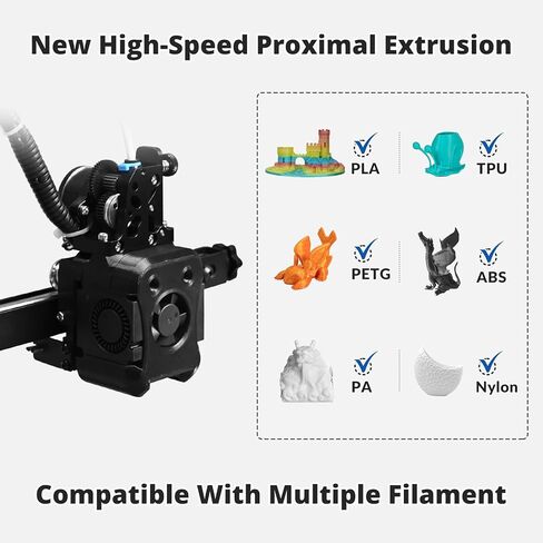 TRONXY Small High Speed 3D Printer, CRUX 1S Desktop Mini 3D Printer for Beginners, Proximal Printhead with Dual-axis Metal Guide, Build Size 7.09x7.09x7.09 inch in Kuwait
