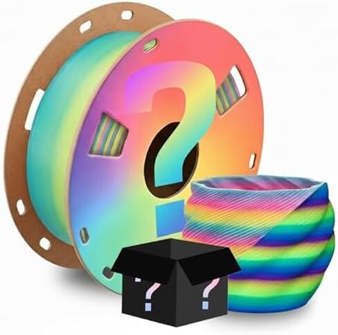 200 جرام لون مفاجئ عشوائي PLA 3D مادة تشكيل خيوط الطابعة 1.75 مم، خيوط طباعة عالية السرعة، صلابة معززة، للنجوم الحسية والتململ، دقة الأبعاد ±0.02 مم A3 in Saudi Arabia