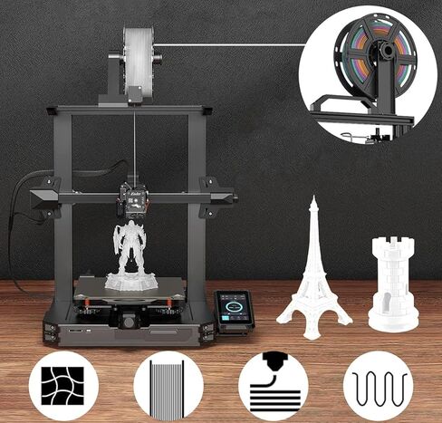 200 جرام لون مفاجئ عشوائي PLA 3D مادة تشكيل خيوط الطابعة 1.75 مم، خيوط طباعة عالية السرعة، صلابة معززة، للنجوم الحسية والتململ، دقة الأبعاد ±0.02 مم A3 in Saudi Arabia