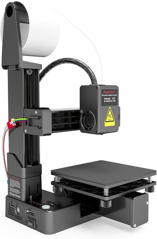FDM Mini 3D Printer, Frequency Division Multiplexing 3D Printer, Fully Assembled for Beginners, High Precision Printing with TPU PLA (1.75mm), 100X100X100mm (White) in Saudi Arabia