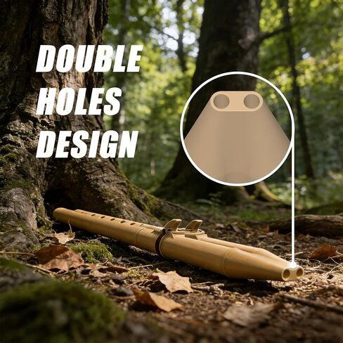 فلوت بدون طيار على الطراز الأمريكي الأصلي | أداة فلوت بلاستيكية رئيسية للتأمل والممارسة | فلوت هندي خفيف الوزن مع غرف مزدوجة in Kuwait