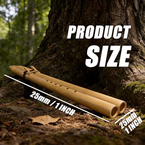 فلوت بدون طيار على الطراز الأمريكي الأصلي | أداة فلوت بلاستيكية رئيسية للتأمل والممارسة | فلوت هندي خفيف الوزن مع غرف مزدوجة in Kuwait