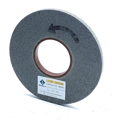 SIGNI Non Woven Convolute Light Deburring Wheel LDW 7S FIN Used to deburr,Finish or Polish Metals Composites and Glass (LD 8"X1/2"X3" 7S FIN) in Saudi Arabia