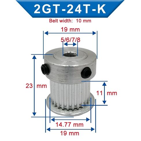 Timing Pulley GT2-24 Teeth Bore 5/6/6.35mm Belt Pulley Width 7/11mm 1Pcs(6 mm,11 mm) in Saudi Arabia