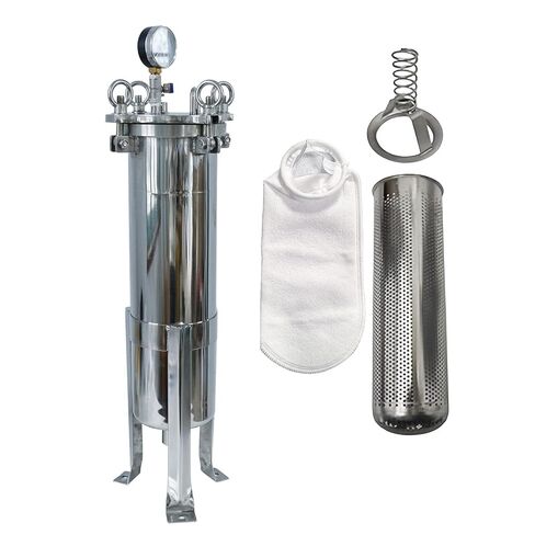 كيس مرشح الإسكان 304 كيس الفولاذ المقاوم للصدأ معدات تنقية فلتر المياه 1.2 قدم مربع منطقة الترشيح 1 بوصة NPT مدخل ومخرج اتصالات in Kuwait