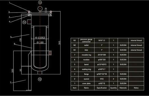 كيس مرشح الإسكان 304 كيس الفولاذ المقاوم للصدأ معدات تنقية فلتر المياه 1.2 قدم مربع منطقة الترشيح 1 بوصة NPT مدخل ومخرج اتصالات in Kuwait