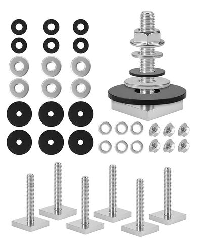 T Slot Bolts for Thule, Yakima Roof Rack Cross Bars, Platform, Cargo Basket, Stainless Square T Track Bolt Adapter to Secure Bike/Ski/Kayak Rack, Solar Panel, Awning, M6x35mm, 4mm Thickness in Kuwait
