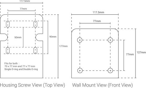 Maxwater Heavy Duty Metal Bracket for 1 Stage 10" & 20" BB Whole House Water Filter Housing – Durable, Rust-Resistant Mounting Bracket with Easy Installation (10" & 20", 2 Pack) in Saudi Arabia
