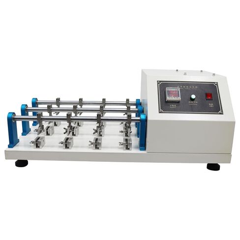 جهاز اختبار مقاومة الجلد القابل للطي 12 مشبك مع عداد LCD 100±5cpm 22.5° زاوية انحناء النسيج جهاز اختبار التحمل القابل للطي لحقائب الملابس العلوية للأحذية 110 فولت in Saudi Arabia