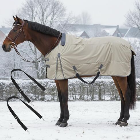2 Pcs Horse Blanket Leg Straps - 24 to 42 Inch Adjustable Elastic Horse Blanket Straps Replacement with Double Swivel Snaps in Saudi Arabia