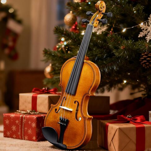 Ktaxon Full Size Violin, 1/8 Acoustic Violin with Portable Case, Finger Guide Sticker, Polishing Cloth,Mute, Extra Set Violin String, Shoulder Rest, Rosin and Bow in Saudi Arabia