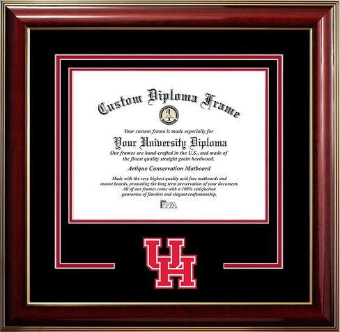 Campus Images University of Houston Cougars 14w x 11h Classic Spirit Logo Diploma Frame in Saudi Arabia