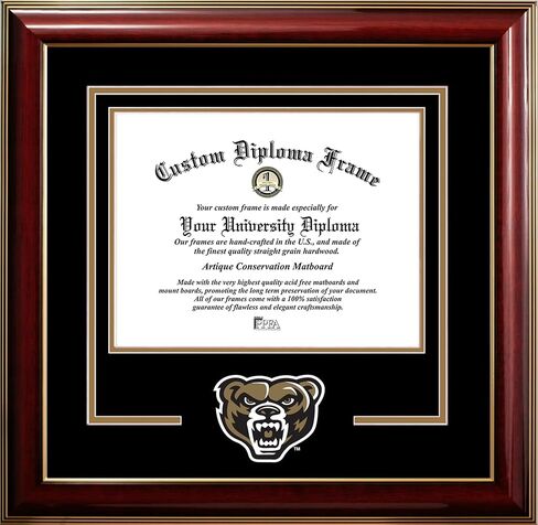 Campus Images Oakland University 11w x 8.5h Classic Spirit Logo Diploma Frame in Saudi Arabia