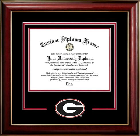 Campus Images Georgia Bulldogs 15w x 12h Classic Spirit Logo Diploma Frame in Saudi Arabia