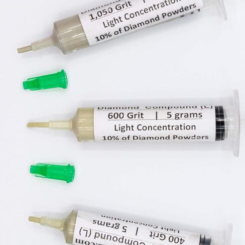 مجموعة TechDiamondTools مكونة من 3 مجمعات تلميع لمعجون الماس اللف في الولايات المتحدة الأمريكية، صنعت في الولايات المتحدة الأمريكية 400 600 1050 معجون جواهري للزجاج الصخري والمجوهرات المعدنية والرخام الراتنجي مع تركيز عالٍ من مسحوق الماس in Kuwait