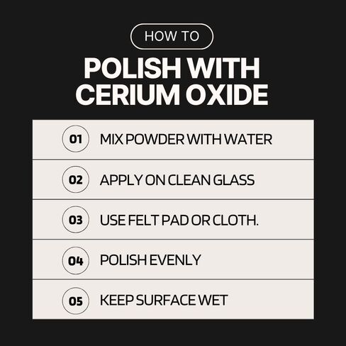 Cerium Oxide Powder 99.9% TREO - Glass Scratch Remover & Polishing Compound - High Abrasive with Lanthanum - 3.52 oz. in Saudi Arabia