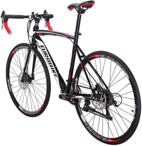 EUROBIKE YH-XC550 Road Bike for Men 54cm Frame Bicycle 700C Wheels Aluminium Rims 21 Speed Dual Disc Brake Commuter Bikes (30mm Rims) in Kuwait