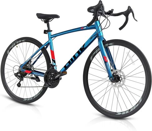 Pipleo Road Bike، دراجة ركاب المدينة 700C، 21 سرعة دراجة سباق شيمانو الرياضية، إطار من الألومنيوم خفيف الوزن، دراجة الشارع الحضرية للرجال والنساء البالغين in Kuwait