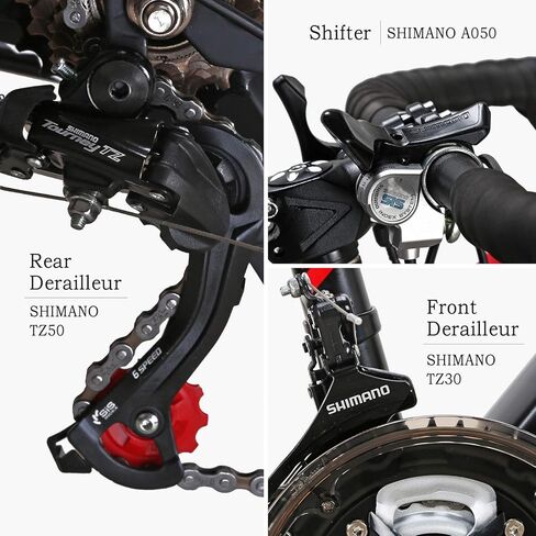 EUROBIKE YH-XC550 Road Bike for Men 54cm Frame Bicycle 700C Wheels Aluminium Rims 21 Speed Dual Disc Brake Commuter Bikes (30mm Rims) in Kuwait