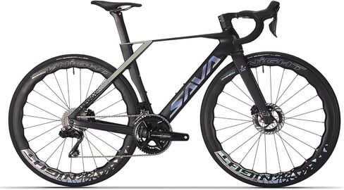 SAVADECK R9 Di2 Full Carbon Road Bike, Carbon Fiber Frame Racing Bicycle with Shimano R9270 24S Groupset, Hydraulic Disc Brakes, Ultra-Light Carbon Bike for Adults in Kuwait