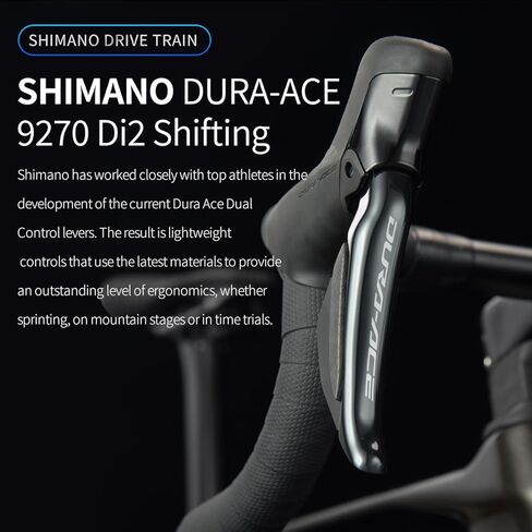 SAVADECK R9 Di2 Full Carbon Road Bike, Carbon Fiber Frame Racing Bicycle with Shimano R9270 24S Groupset, Hydraulic Disc Brakes, Ultra-Light Carbon Bike for Adults in Kuwait