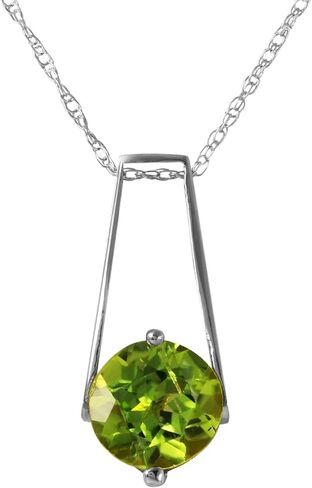 Galaxy Gold GG 1.45 Carat 14k Solid Gold Necklace with Natural Peridot Drop Pendant in Saudi Arabia