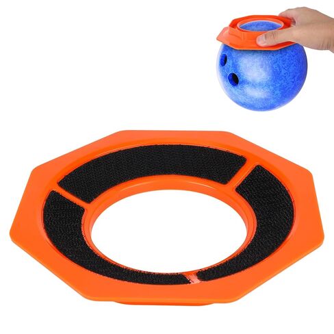 Universal Bowling Ball Sanding Pad Holder, ABS Plastic Precision Surface Maintenance Tool & Display Stand Bowling Accessories for Cleaning & Polishing (Orange+Black) in Saudi Arabia