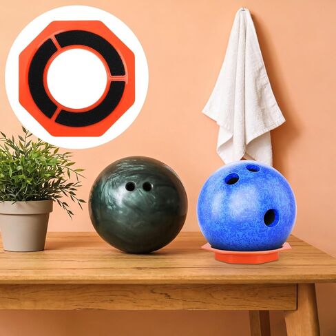 Universal Bowling Ball Sanding Pad Holder, ABS Plastic Precision Surface Maintenance Tool & Display Stand Bowling Accessories for Cleaning & Polishing (Orange+Black) in Saudi Arabia
