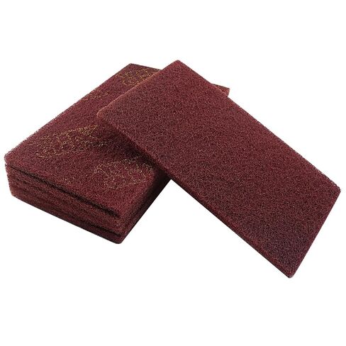 12Pack Red Scotch Brite Pad, 8"x5" (200x125mm) General Purpose Hand Pads, Fine Grade Multi-Purpose Abrasives for Surface Prep Paint Adhesion, Scratch & Scour Removal in Saudi Arabia