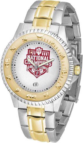 SunTime Men's Collegiate Competitor Elite 40mm Watch, Indiana Hoosiers 2025 National Champions, Two-Tone 20mm Stainless Steel Strap in Saudi Arabia