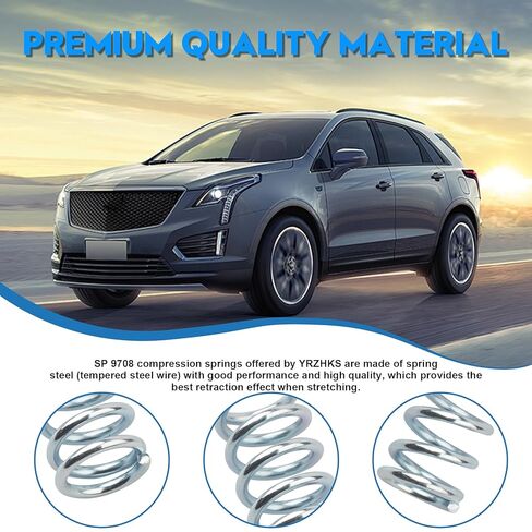 SP 9708 Compression Spring, Small, Silver, 0.091 GA x 11/16 inch x 1-1/4 inch, Tempered Wire Construction, Pack of 6 in Kuwait