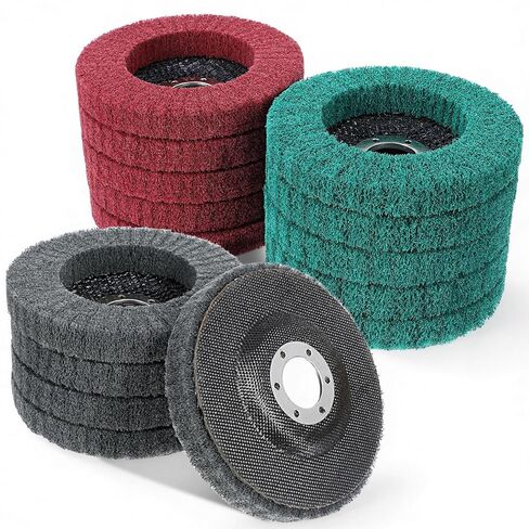 15 قطعة 180/320/800 قرص فرك رفرف 4 1/2 بوصة ملحق مطحنة زاوية خشنة إلى عجلات طحن تلميع دقيقة قرص صنفرة مزيل صدأ الطلاء للخشب المعدني والفولاذ المقاوم للصدأ in Kuwait