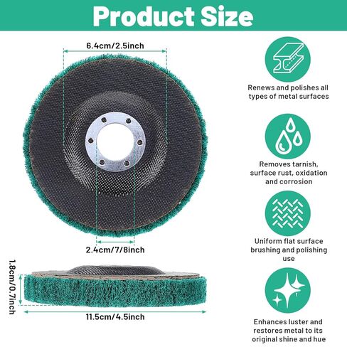 15 قطعة 180/320/800 قرص فرك رفرف 4 1/2 بوصة ملحق مطحنة زاوية خشنة إلى عجلات طحن تلميع دقيقة قرص صنفرة مزيل صدأ الطلاء للخشب المعدني والفولاذ المقاوم للصدأ in Kuwait