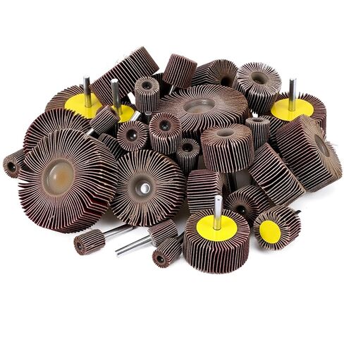 40Pcs 80 Grit Abrasive Flap Wheel Sander for Drill 1/4" Shank, Cylindrical Shape Aluminum Oxide Sanding Wheel for Metal Wood, 8 Size Drill Sanding Attachment in Kuwait