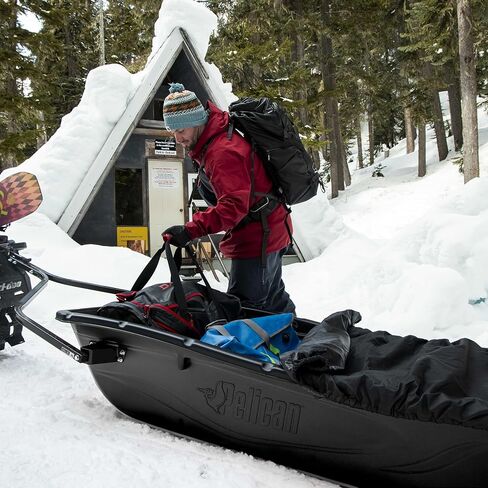 Pelican Trek Sport 75 - مزلجة متعددة الاستخدامات تأتي مع مجموعة من العدائين ووصلة سحب وغطاء سفر - تحمل ما يصل إلى 500 رطل - أسود in Saudi Arabia