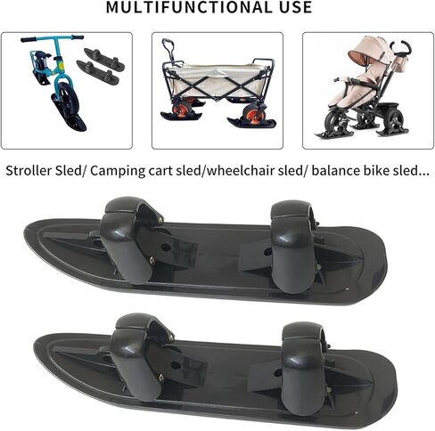 Colaxi 2 Pieces Snow Skis Snow Sledge Balance Bike into Sled Snowmobile Skiing Sled Attachment for Lakeside in Saudi Arabia