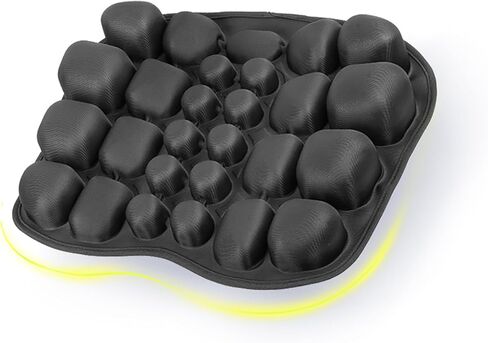 Car Seat Cushion for Long Driving & Office Chair Inflatable Cushion - Wheelchair Comfort Air Cushion -Travel Pillow for Sedentary Work - Portable Adjustable Air Pressure - Black in Saudi Arabia