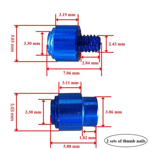 استبدال مسمار الإبهام، مقابض الإبهام، مسامير شفرة الجيب، أزرق مناسب لشفرة سكين الصيد القابلة للطي، مجموعتان من الألومنيوم خفيف الوزن in Kuwait