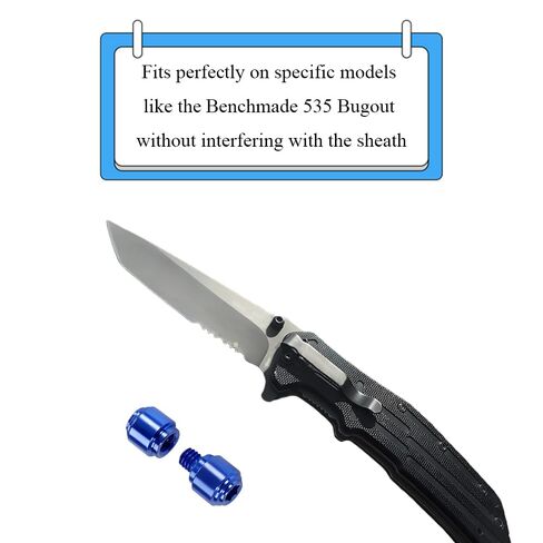 استبدال مسمار الإبهام، مقابض الإبهام، مسامير شفرة الجيب، أزرق مناسب لشفرة سكين الصيد القابلة للطي، مجموعتان من الألومنيوم خفيف الوزن in Kuwait