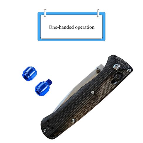 استبدال مسمار الإبهام، مقابض الإبهام، مسامير شفرة الجيب، أزرق مناسب لشفرة سكين الصيد القابلة للطي، مجموعتان من الألومنيوم خفيف الوزن in Kuwait