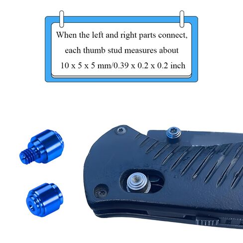 استبدال مسمار الإبهام، مقابض الإبهام، مسامير شفرة الجيب، أزرق مناسب لشفرة سكين الصيد القابلة للطي، مجموعتان من الألومنيوم خفيف الوزن in Kuwait