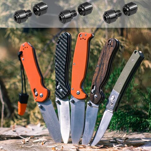 3 Sets Thumb Studs, Titanium Screws Replacement Thumb Studs Pocket Blade Screws for Benchmade 535 Bugout (Black) in Saudi Arabia