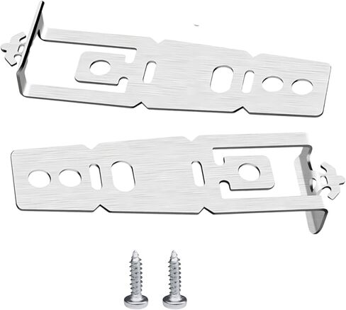 2-Pack WD01X27759 Dishwasher Mounting Bracket, Compatible with GE Dishwashers, Stainless Steel Bracket with Screws, Dishwasher Accessories for Countertop & Cabinet Installation in Kuwait