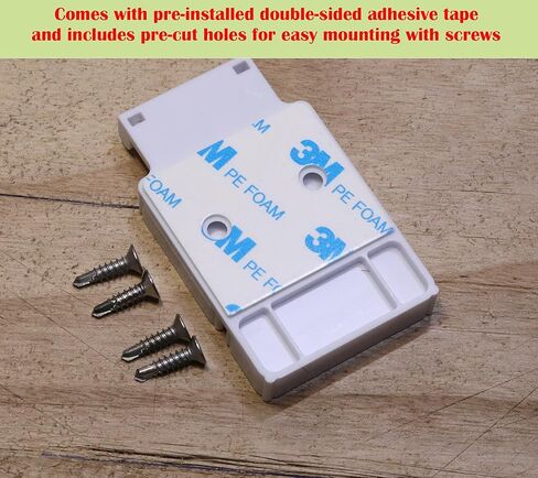 Garage Door Bracket Compatible with SimpliSafe Entry Sensor, Easy Setup, Durable Build, Pre-Installed Double-Sided mounting Tape & Pre-Cut Holes (Screws Included) (2 Pack) in Kuwait