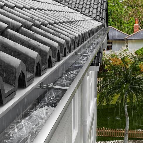 Benfar 25Pack 5 Inch Gutter Hangers with Pre-Inserted Screw Hidden K-Style Aluminum Gutter Brackets Heavy Duty Rain Hangers Rust Resistant for Repairing Sagging BR05 in Kuwait