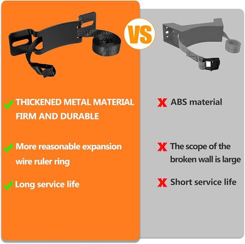 2PCS Gas Cylinder Wall Mounted Brackets, with 59 inches Safety Nylon Belt, Steel Propane Tank Holder, Heavy Duty Oxygen Nitrogen Tank Bracket for OTG Rv Water Softener - Black in Kuwait