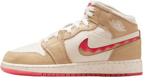 طائرة AIR JORDAN 1 MID SE (GS) "DESERT/FUSION RED-PALE IVORY" in Saudi Arabia